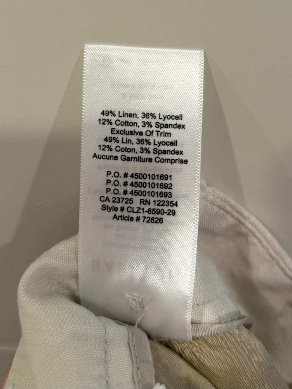 Aritzia Babaton khaki linen blend trouser 4
